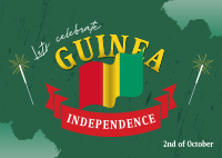 Guinea Independence Day Celebrate Postcard Design