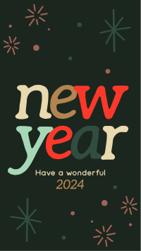 Abundant New Year Facebook Story Design