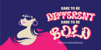 Dare To Be Bold Twitter Post Design