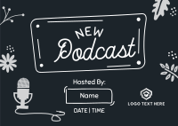 Generic Podcast Show Postcard Design