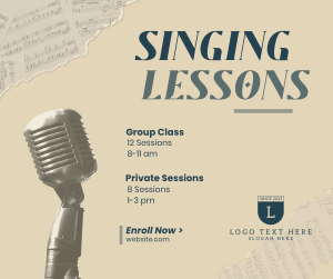 Singing Lessons Facebook post Image Preview