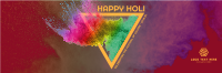 Holi Color Explosion Twitter Header Design