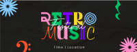 Vibing to Retro Music Facebook cover Image Preview