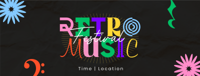 Vibing to Retro Music Facebook cover Image Preview
