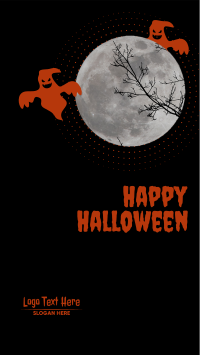 Happy Halloween Ghost Night Facebook story Image Preview