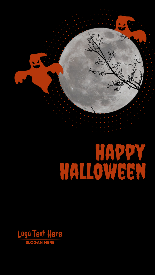 Happy Halloween Ghost Night Facebook Story Design Image Preview