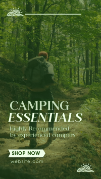 Mountain Hiking Camping Essentials Facebook story Image Preview