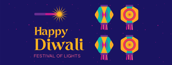 Diwali Lights Facebook Cover Design Image Preview