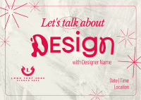 Minimalist Design Seminar Postcard Design