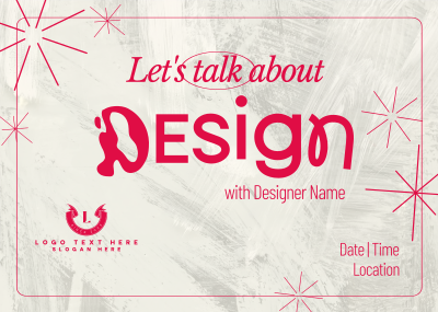 Minimalist Design Seminar Postcard Image Preview