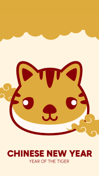 Cute Tiger Sticker Instagram story Image Preview