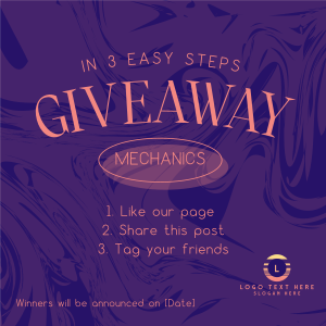 Easy Giveaway Mechanics Instagram post Image Preview