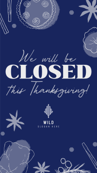 We're Closed this Thanksgiving Instagram Story Design
