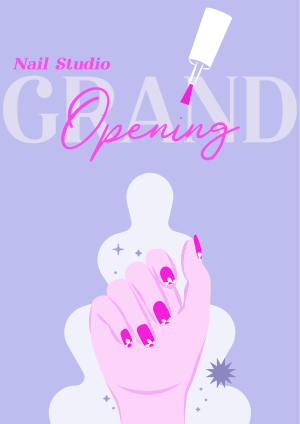 Nail Salon Opening Flyer Image Preview