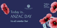 Anzac Day Message Twitter Post Design
