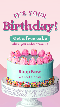 Birthday Cake Promo Facebook Story Design
