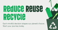 Reduce Reuse Recycle Waste Management Facebook Ad Design