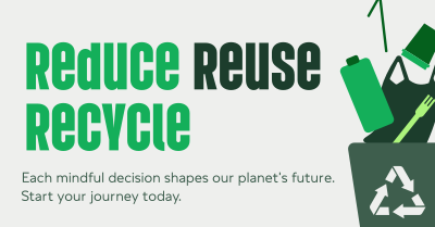 Reduce Reuse Recycle Waste Management Facebook ad Image Preview