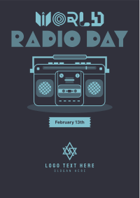 Radio Day Retro Flyer Image Preview