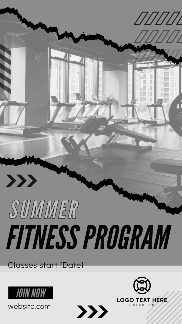 Ripped Off Summer Fitness Instagram Story Design