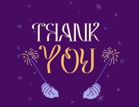 Festive NY Sparklers Thank You Card Image Preview
