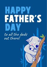 Father's Day Koala Poster Design