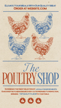 Modern Nostalgia Poultry Shop YouTube Short Design
