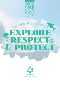 Ocean Day Pledge Poster Image Preview