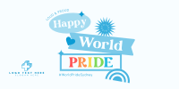 Gradient World Pride Twitter Post Design