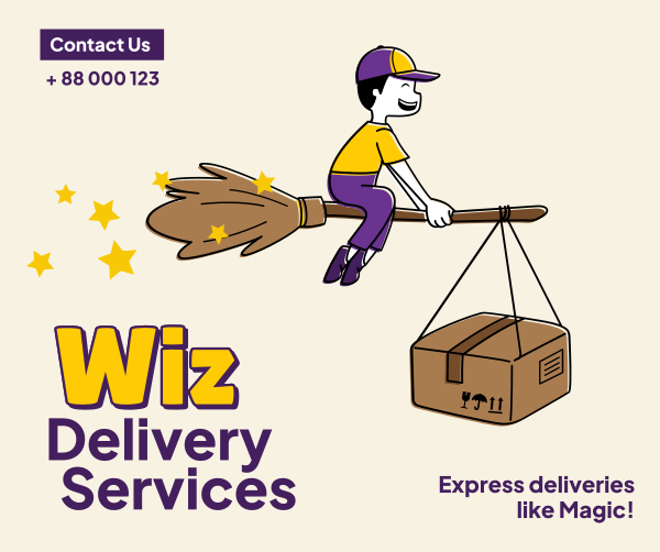 Wiz delivery services Facebook Post Design Image Preview