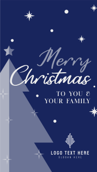 Christmas Tree Greeting Facebook Story Design