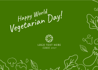 World Vegetarian Day Postcard Design