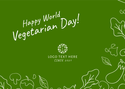 World Vegetarian Day Postcard Image Preview