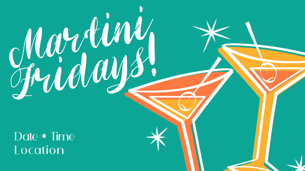 Martini Fridays Facebook Event Cover Design