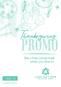 Hey it's Thanksgiving Promo Flyer Design
