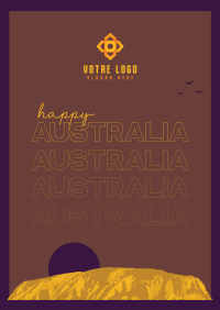 Australia Uluru Poster Design