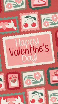 Rustic Retro Valentines Greeting Instagram reel Image Preview