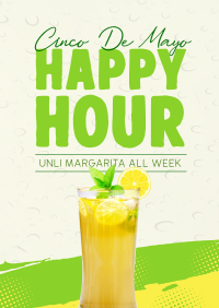 Cinco De Mayo Happy Hour Poster Design