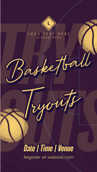 Basketball Game Tryouts TikTok video Image Preview