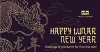 Prosperous Lunar New Year Facebook Ad Design