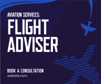 Aviation Flight Adviser Facebook Post Design