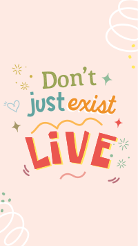 Live Positive Quote Facebook Story Design