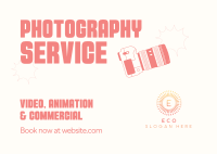 Professional  Videographer Postcard Image Preview