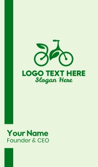 Sustainable Bicycle Business Card Design