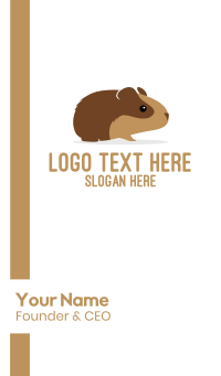 Brown Guinea Pig Business Card Design