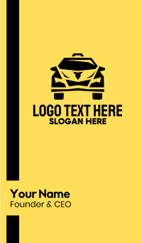 Yellow Taxi Cab Business Card Design