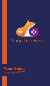 Orange Fox Controller Business Card Design