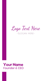 Casual Purple Handwriting Business Card Design