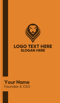 Location Lion Face Business Card Design