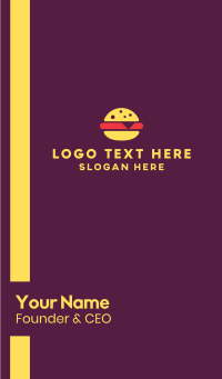 Fast Food Burger Business Card Design